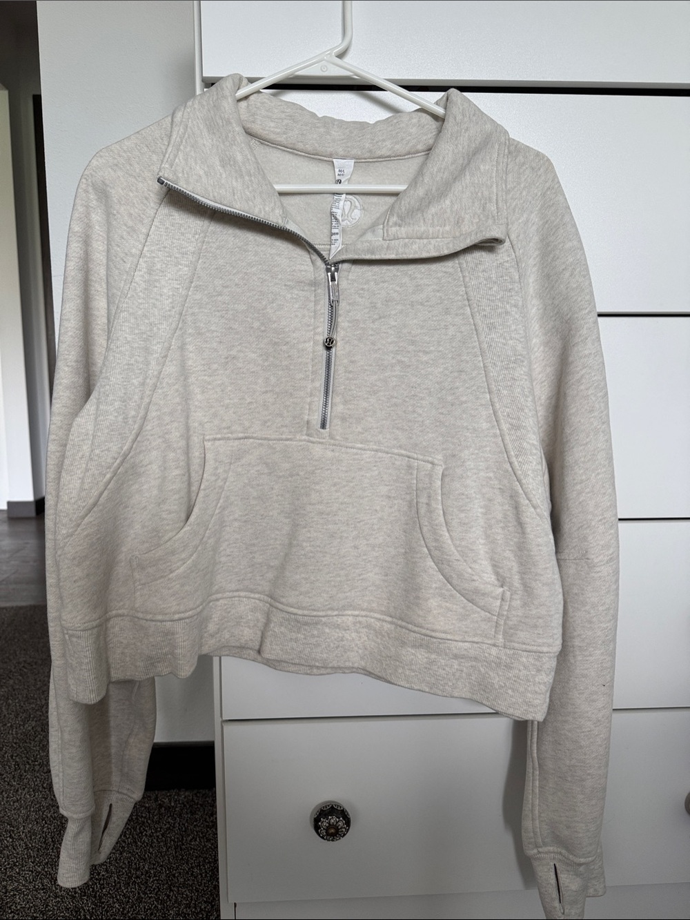 lululemon athletica Light Cream Half-Zip Scuba Funnel Neck
